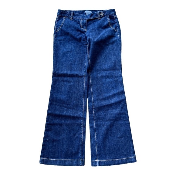 Ann Taylor Denim - Ann Taylor Signature Fit Flare Jeans Womens Size 4P Blue t cotton stretch